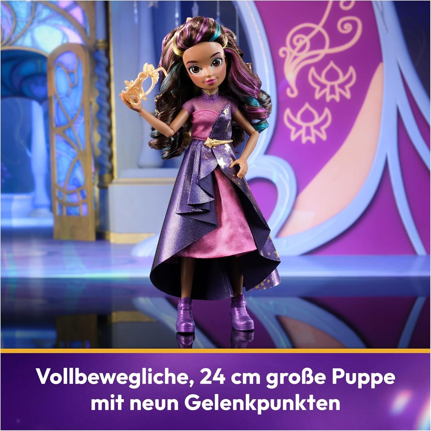 Unicorn Academy Deluxe Masquerade Ball - Sophia Original Doll från den populära Netflix-serien, 24 cm lång, med 2 outfits och tillbehör, från 4 år och uppåt