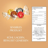 Klassiskt sortiment av Lindt chokladbollar LINDOR | ca. 80 bollar choklad (mjölk, vit, mörk 60%, hasselnöt) | Bulkförpackning, 1 kg
