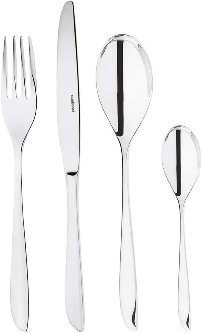 Sambonet 52163-81 Leaf - 18/10 Rostfritt stål Monobloc bestickset Naty Shop Set 6 personer - 24 delar
