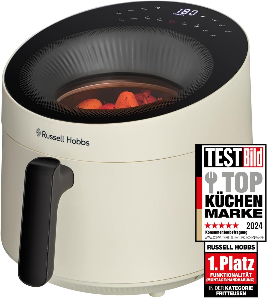Russell Hobbs Airfryer, 5 liter, 10 program, visningsfönster Vitvaror Naty Shop Cream