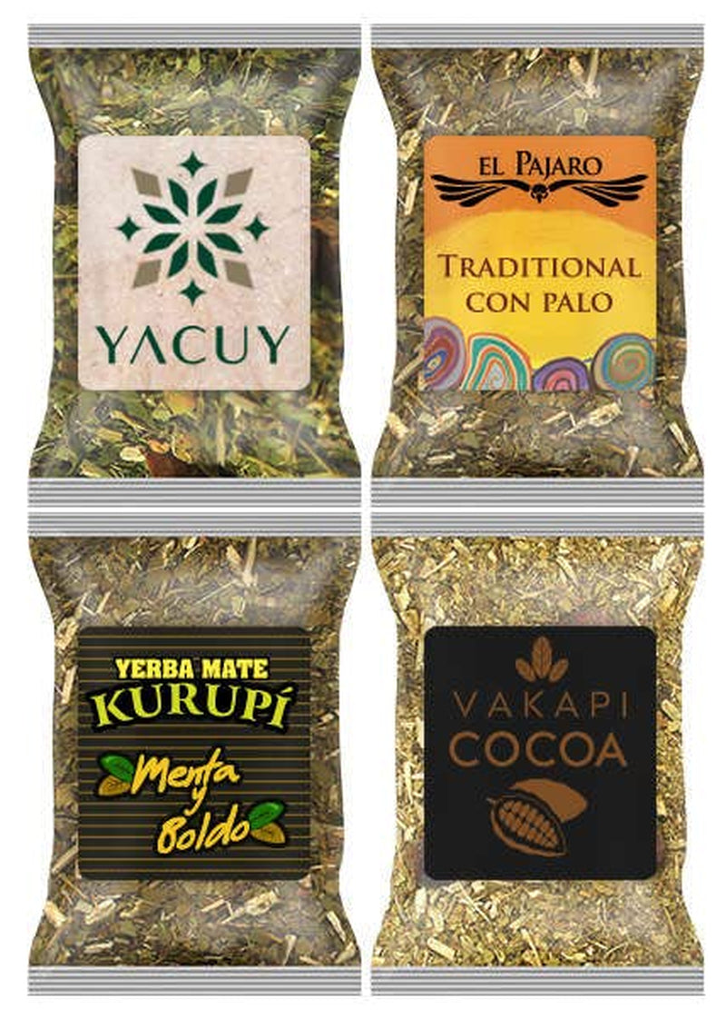 Yerba Mate Te Set ● Mango Tropicales Mate Tea 500G ● Mate Te Set 4X25G ● Mate Te med frukt ● Yerba Mate Te med Mango, Ananas, Citron