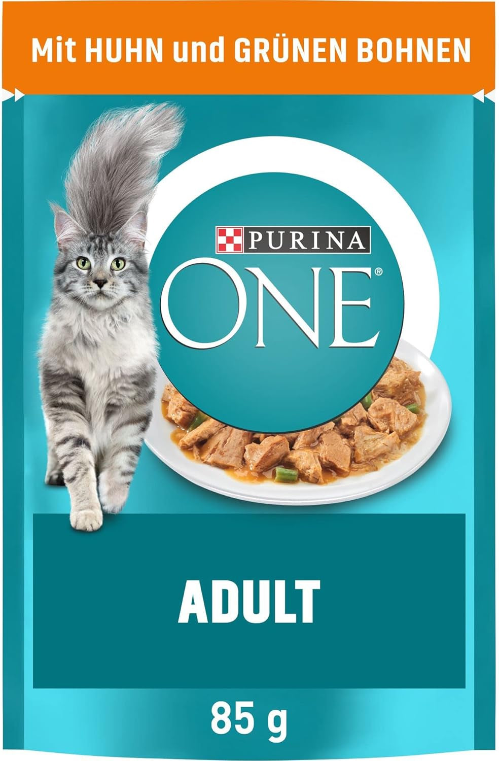 PURINA ONE Våtmat för vuxna katter, möra bitar i kycklingsås, förpackning om 26 (26 x 85g)