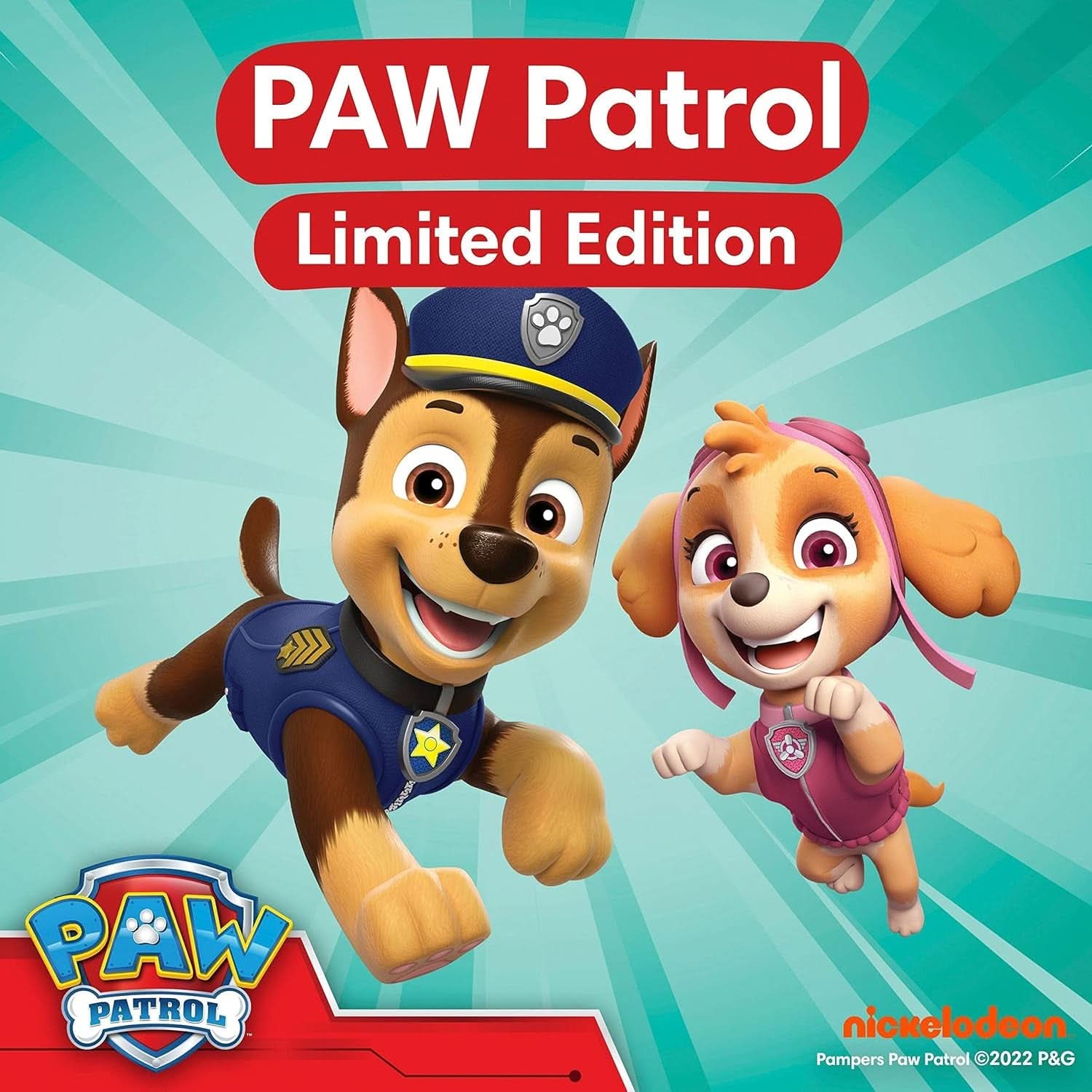 Pampers blöjor Paw Patrol Pants storlek 5 (12-17Kg) Baby-Dry, Junior med Stop and Protect-ficka, MÅNADSBOX, 160 blöjor Naty Shop