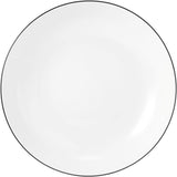 Seltmann Weiden servisset 001.737148 Lido - 6 mattallrikar + 6 bakgrundstallrikar - 12 delar - Black Line