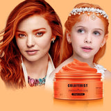 COLAYERIST Tillfällig tvättbar svart hårfärg Hårfärgsvax för män och kvinnor Hårmascara för fest eller cosplay utan krångel Hårfärgsprodukter Hårfärgning Naty Shop Orange