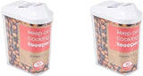 keeper hällbox för torra förråd, steglöst justerbart doseringslock, plast, 500 ml, 8 x 4,5 x 15 cm, Paola, vit Naty Shop matförvaringslådor 500 ml (2-pack)