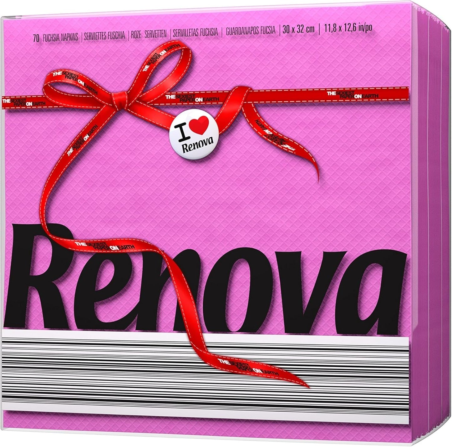 Renova Red Label Fuchsia Pappersservetter - 70 servetter