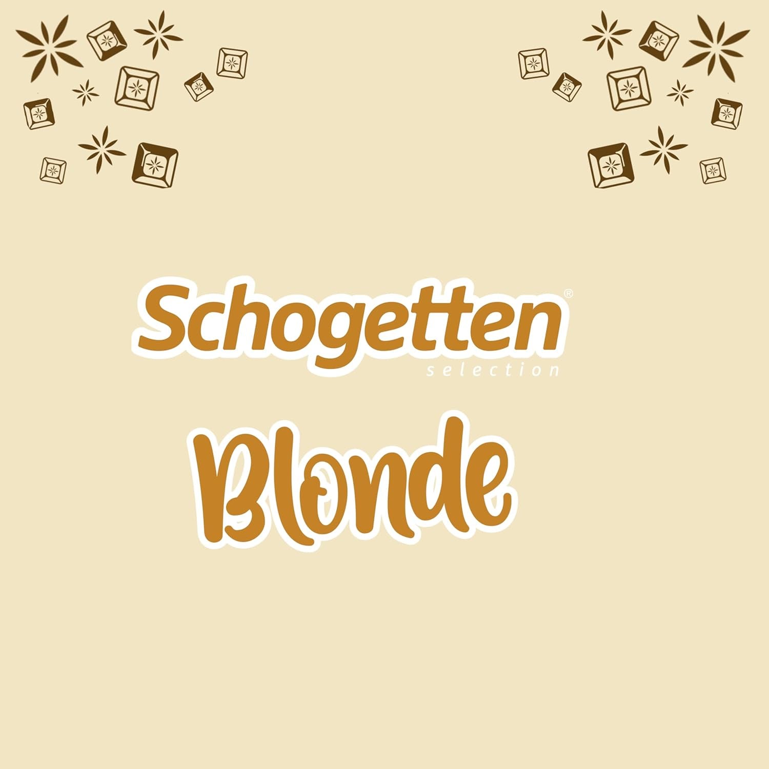 Schogetten Blond Caramel | Karamell med vit choklad och kola bitar | Chokladkaka 100g | Bekvämt portionerad