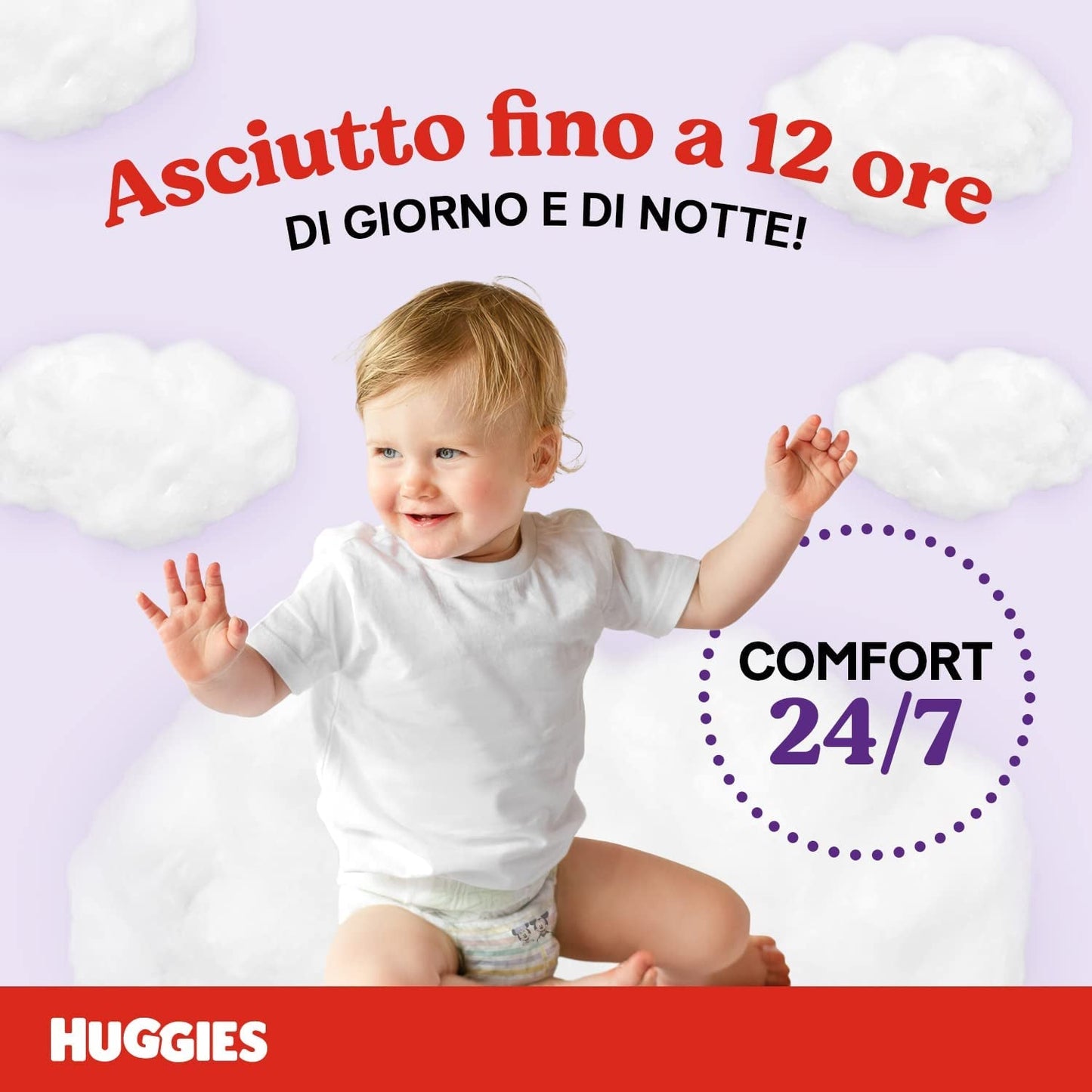 Huggies Ultra Comfort-blöjor, storlek 4 (9-14 kg), paket med 72 blöjor