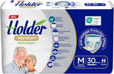 Vuxen unisex engångsblöjor Vattentät Absorberande Elastisk sida Andas Superabsorberande Dubbellagers fuktindikator 5-stjärnigt dermatologiskt skydd Medium