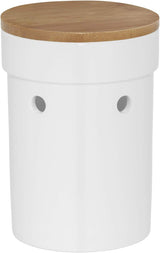 FPA brödlåda med ventilationshål, keramisk brödlåda, SALENA, brödskål, vit, 36,5 x 23,5 x 14 cm Matförvaringslådor Naty Shop Lökkruka