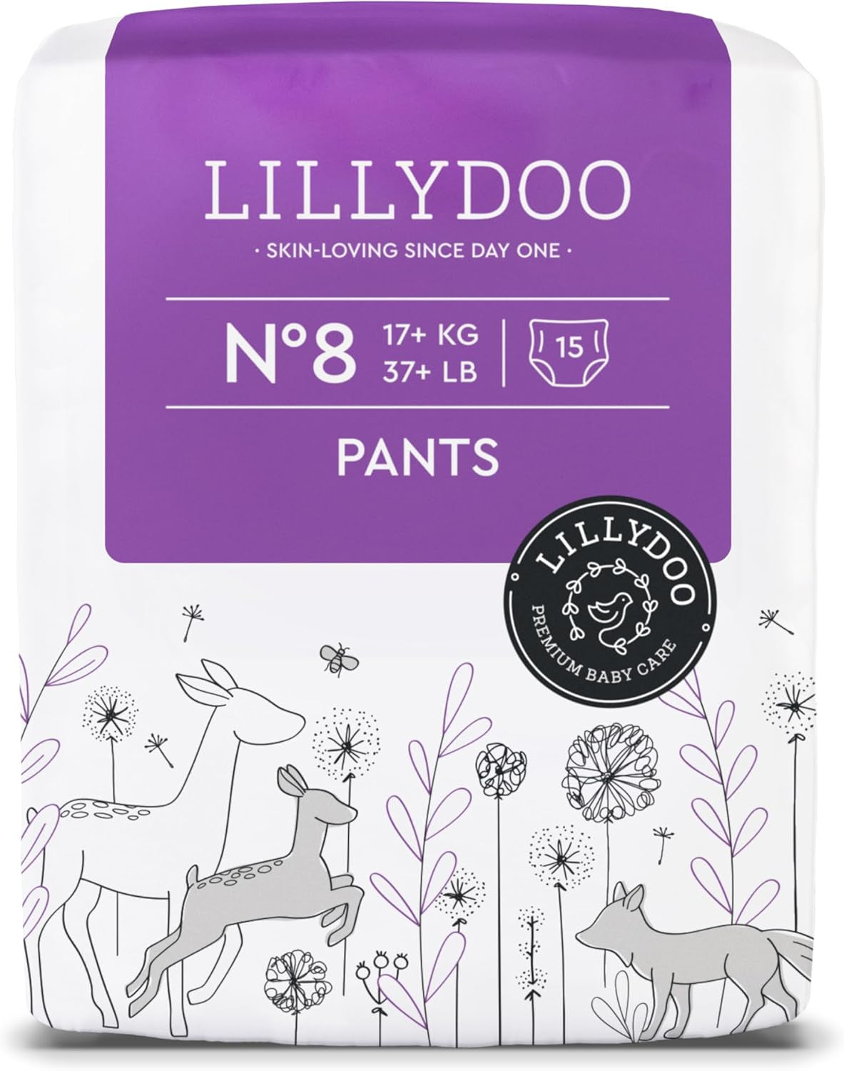 LILLYDOO hudvänliga byxor storlek 5 (12-17 kg) Månadslåda (105 stycken)