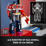 LEGO 10302 Ikoner Optimus Prime Set, 2-i-1 robotfigur och modelllastbil, Transformers Toy Model Kit för vuxna, födelsedags- eller julklapp för män, kvinnor, henne och honom Byggset Besuche den LEGO-Store