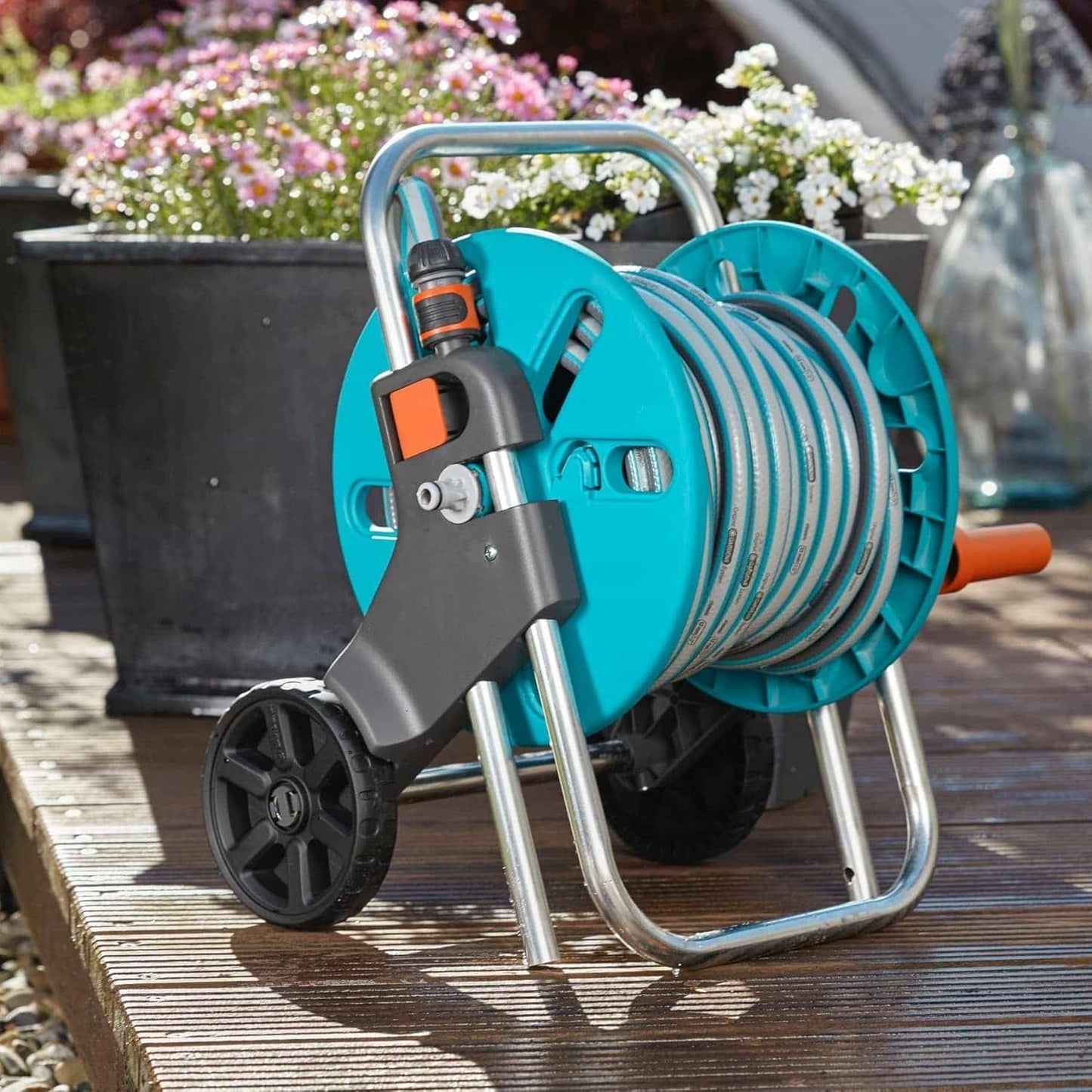 GARDENA CleverRoll S slangvagn, slangupprullare, kompakt förvaring (18500-20)