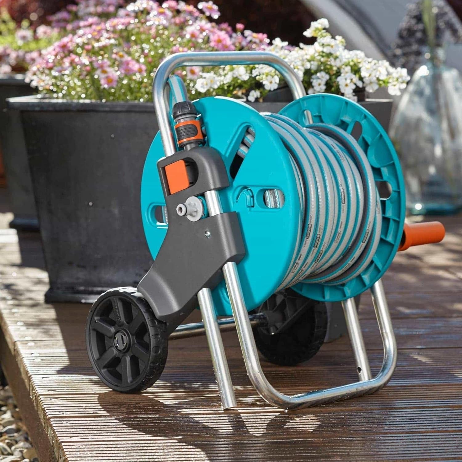 GARDENA CleverRoll S slangvagn, slangupprullare, kompakt förvaring (18500-20)