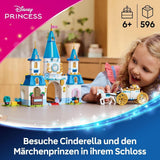 LEGO Ç€ Disney Princess Castle Askungen och hästvagn, set för flickor 6 år och uppåt, fantastisk leksak med prinsessan Askungen och Prince charmiga minidockor, presentidé för Disney-fans 43275 Byggset Beuche den LEGO-Store