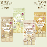 Schogetten Vit Pistasch | Vit choklad med pistagekrämfyllning | 100 g | Bekvämt portionerad (paket med 3)