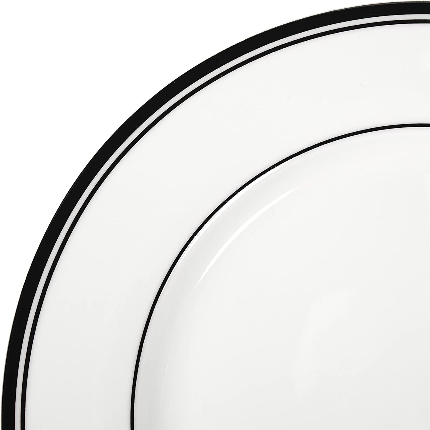 Amazon Basics Coffee Black Rim 16-delad servisset för 4