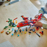 LEGO City Firefighting Plane, Barnleksaksplan brandmansset, byggset med 3 brandmansfigurer och branddekoration, utmärkt presentidé för pojkar och flickor från 6 år 60413 Byggset Besuche den LEGO-Store