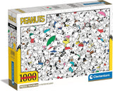 Clementoni - 39804 - Impossible Puzzle Peanuts - 1000 pusselbitar för vuxna och 14-åringar, skicklighetsspel för hela familjen Pussel Naty Shop Standardtitel