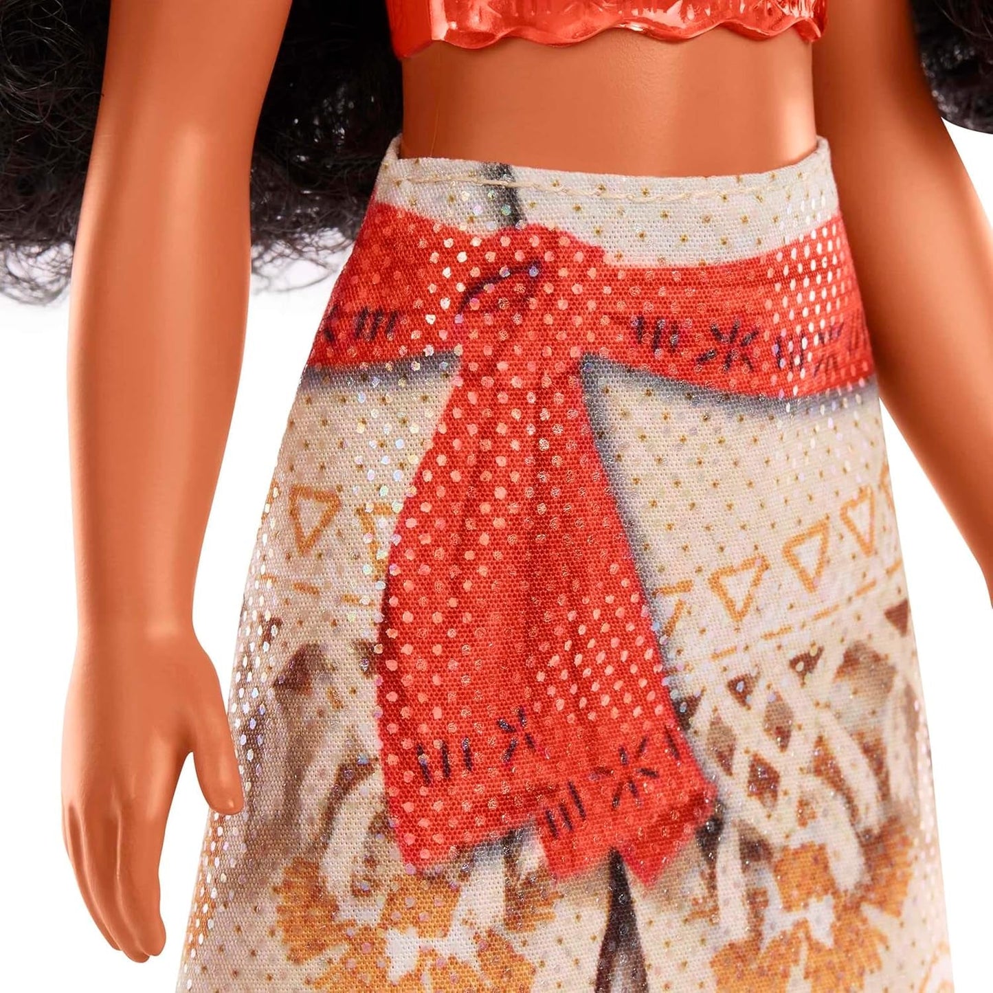 Mattel DISNEY Moana - Ledad modedocka med glitteroutfit, avtagbart pannband och halsband, för barn från 3 år och uppåt, HPG68