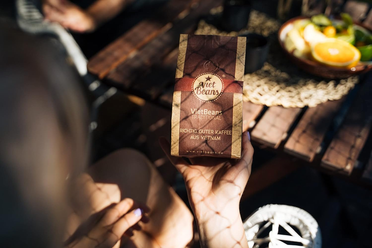 VietBeans Traditional – Ganze Kaffeebohnen – Traditionelle Trommelröstung – Hochwertiger vietnamesischer Kaffee – Geeignet für Fullyautomaten - 250g