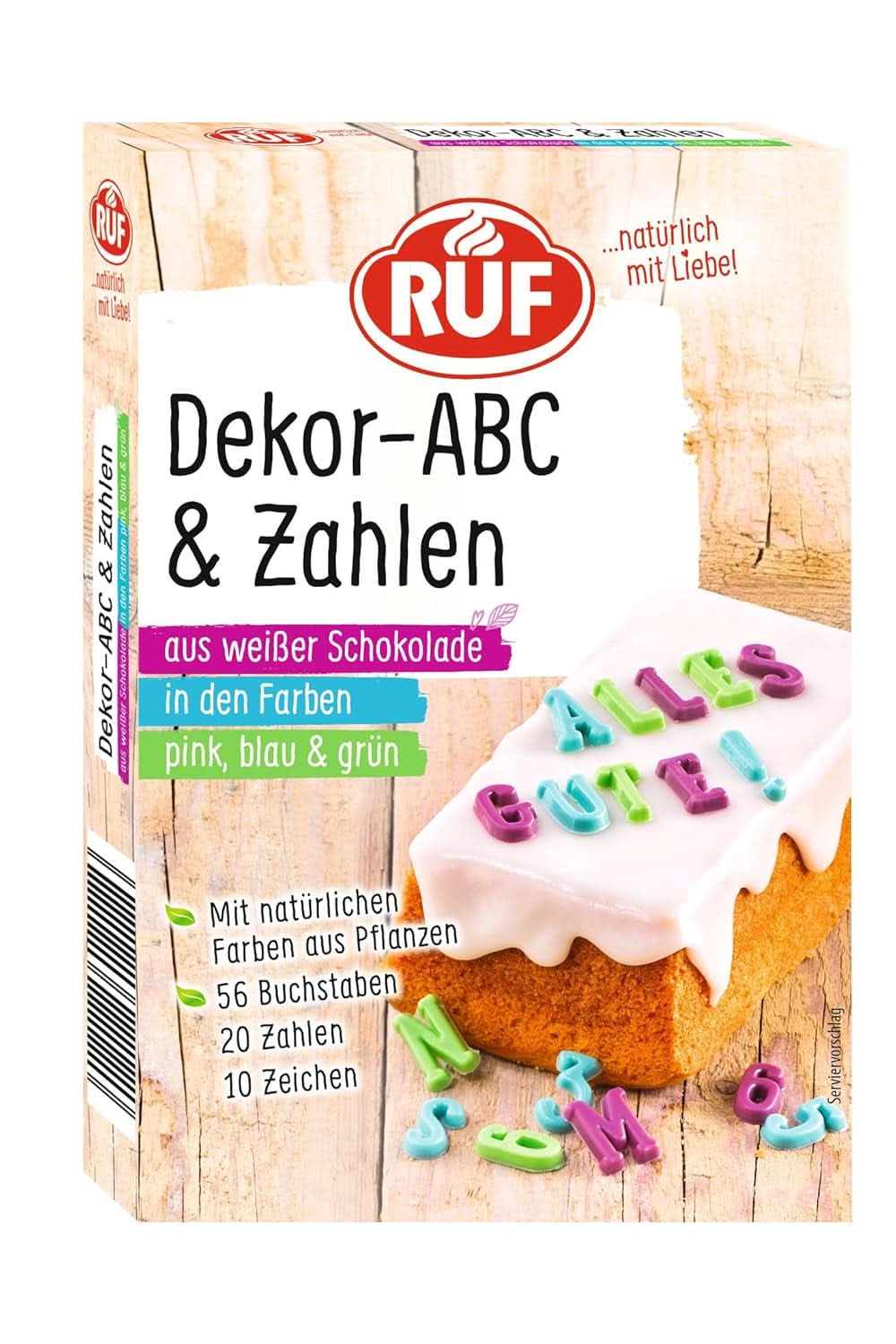 RUF Mini Marshmallows, pastellfärger, 45 gram Naty Shop Letters + Numbers 32 gram