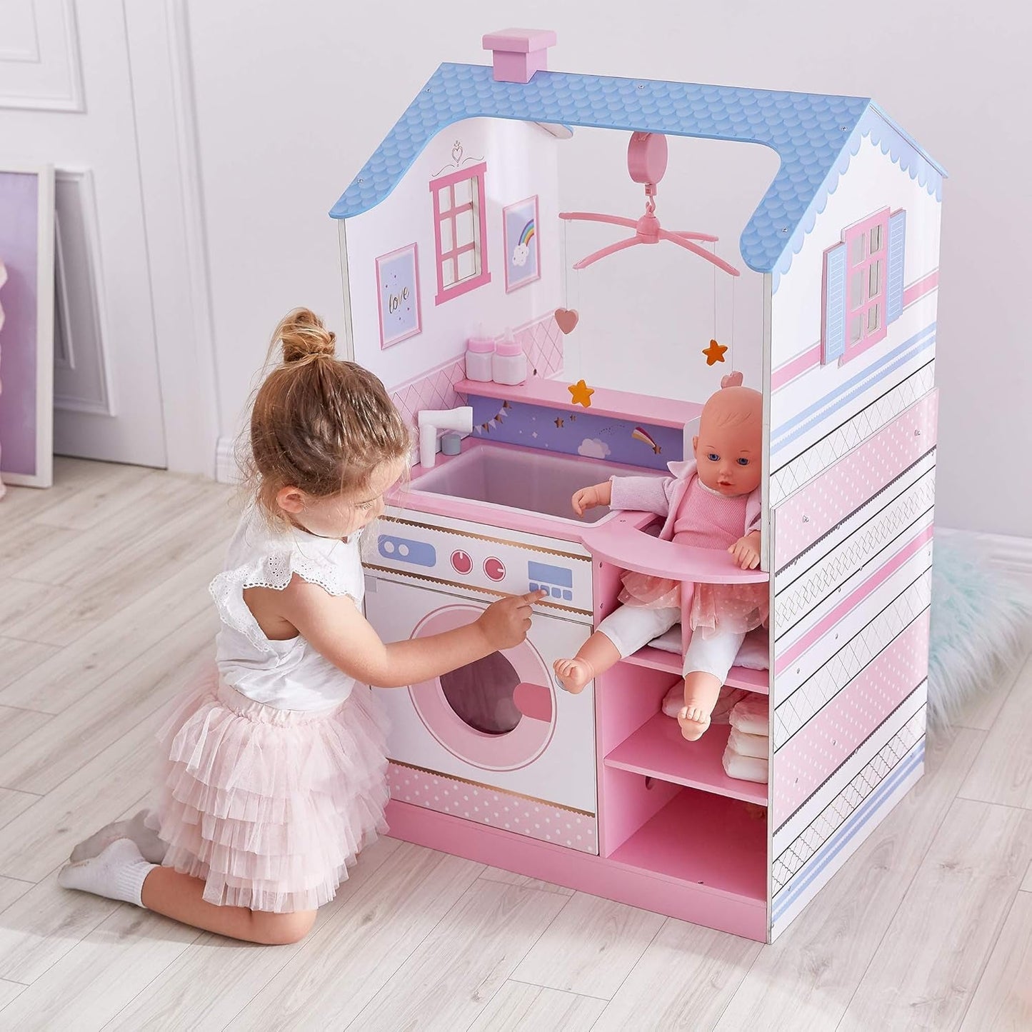 Olivia's Little World Teamson Kids Trädockor, 45 cm, dubbelsidig, för barn TD-11460W