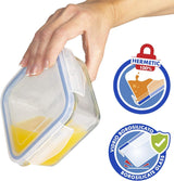 Max Home 8-packs glas lufttäta behållare Mikrovågsglas Lunchlåda Återförslutningsbara matbehållare 550ml klara lock Matbehållare (16538) Matförvaringslådor Naty Shop