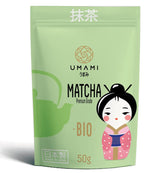 Matcha Umami Bio Green Tea Powder - premiumkvalitet, odlat i Uji, Kyoto (Japan) Från ekologiskt jordbruk. 50 g