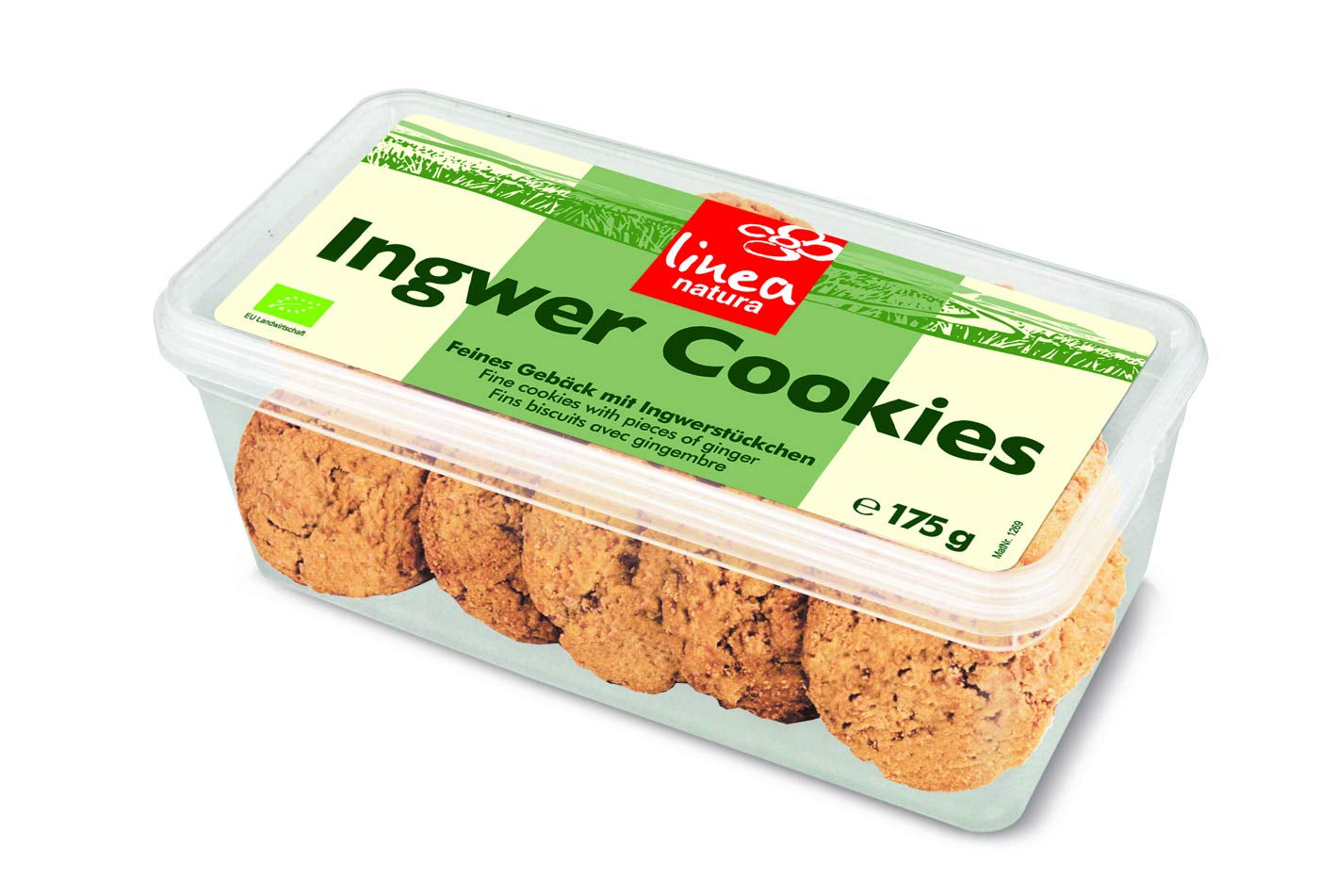 Ekologiska ingefärakakor, förpackning med 6 (6 x 175 g)
