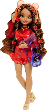 Barbie Dream Besties docka och tillbehör, rörlig Teresa modedocka med brunt hår och hårklämmor, 10 bitar videospelstema, HYC23 Naty Shop Dolls Videospel