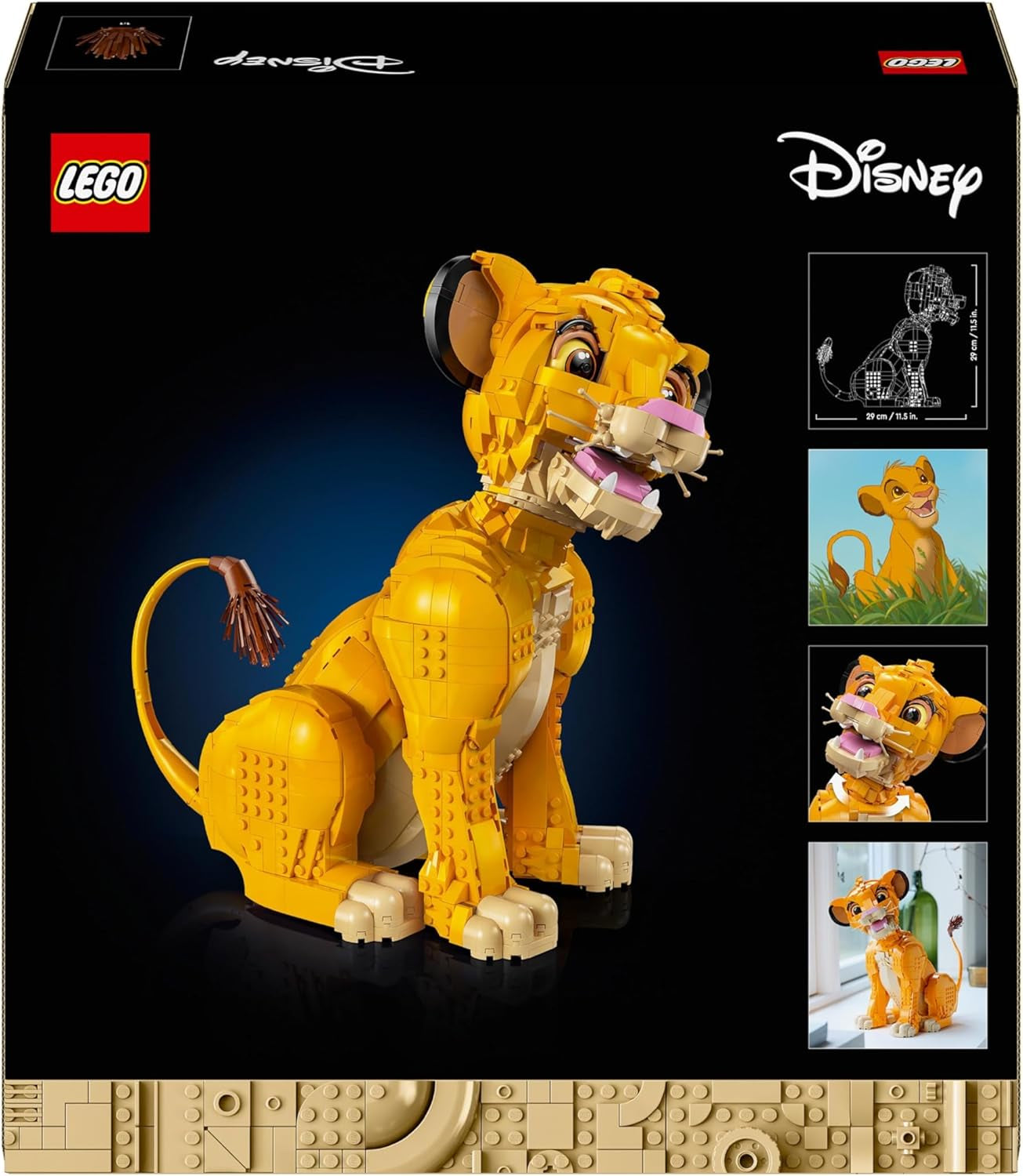 Lego Ç€ Disney Simba, den unge lejonkungen, byggleksak för insamling med kreativa djurfigurer, avkopplande aktivitet för vuxna, presentidé för kvinnor 43247 Byggset Besuche den LEGO-Store