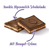 Milka Black Milk – alpin svart choklad med mjölk och krämig nougatfyllning – 85g (5-pack)