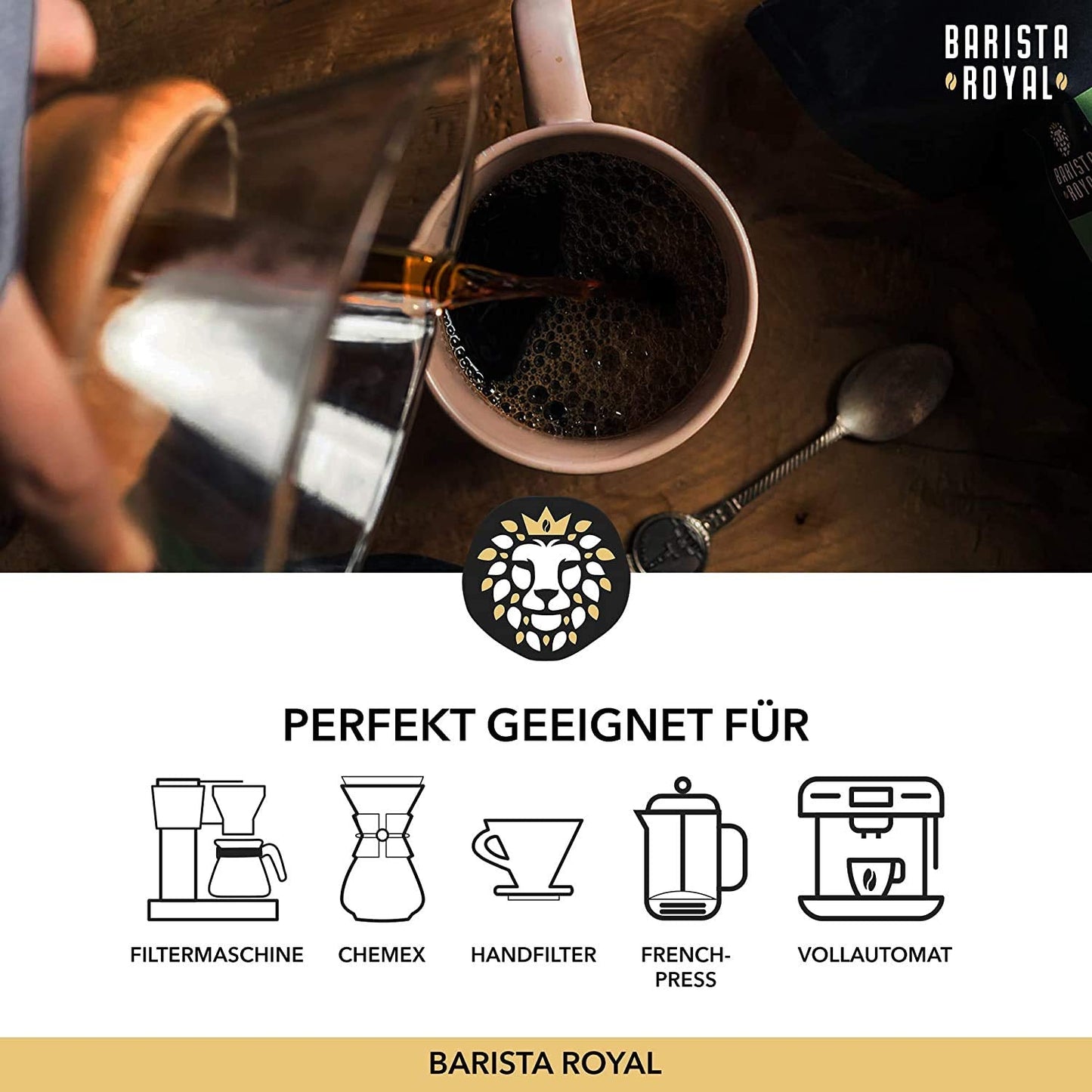 Hela bönor kaffeprovningsset 5 x 350g | Discovery Paket Kaffebönor i presentset | Arabiska | Rättvis handel | Vegan | Idealisk för automatiska espressomaskiner, filter-espressomaskiner, pour-over-espressomaskiner och franska pressar | KUNGLIG BARISTA