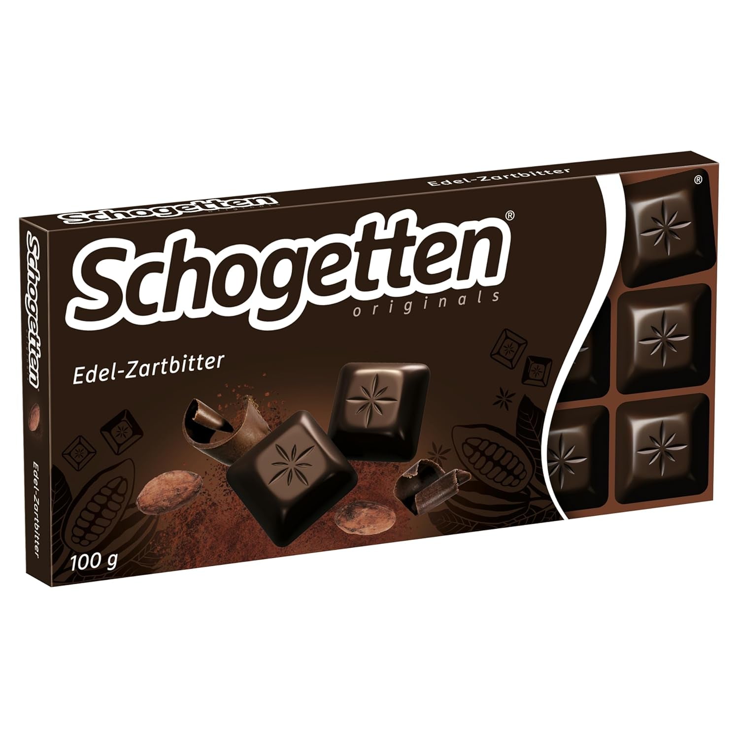 Schogetten mörk choklad (50% kakao), 100 g