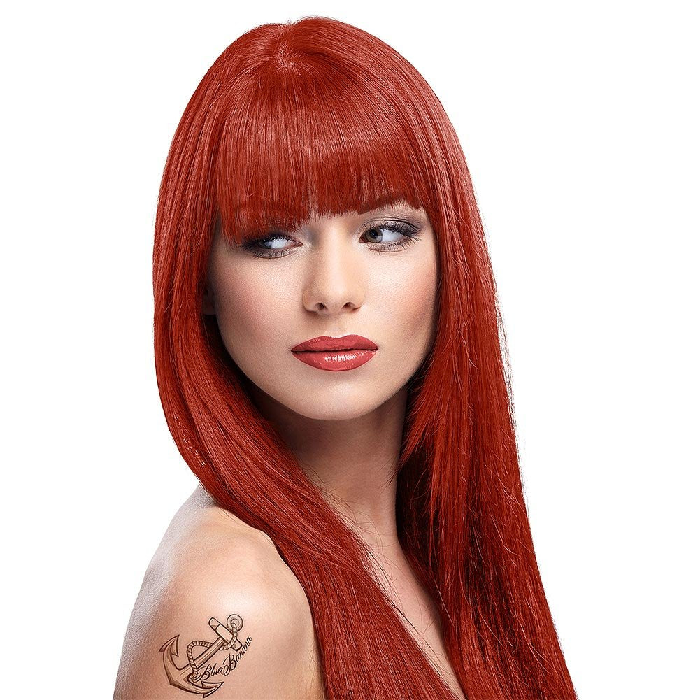 Instruktioner semi-permanent hårfärg 88ml - Fluorescerande Orange Hårfärgning Naty Shop Flame 88 Ml (förpackning med 2)