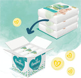 Harmonie Babyblöjeset Storlek 2 (4-8 kg, 240 stycken) MÅNADSBOX och Harmonie Aqua Baby Wet Wipes Box 720 Wipes (15 x 48), Baby Essentials