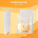 Vinabo 50 Stück Muttermilchbeutel, 250Ml Bpa-Free Buttermilk Storage Bag, Milchbeutel Für Muttermilch Mit Ausgießer Für Das Stillen, Selbststehender, Kann Eingefroren Werden, Vorsterilisiert Tillbehör Mat och amning Baby Naty Shop