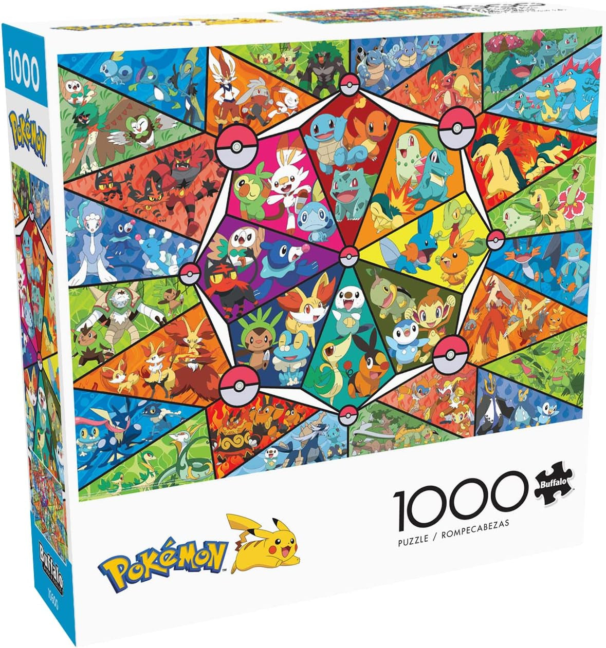 Buffalo Games - Pokemon - Målat glas start - pussel 1000 bitar Puzzle Naty Shop