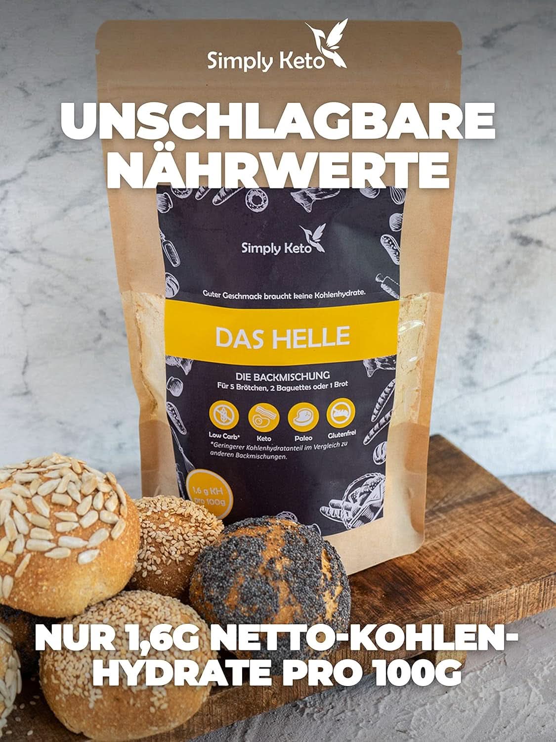 Simply Keto The Light Lower Carb* Bröd, Mix för glutenfritt bröd, 260 gram Kitchen Naty Shop