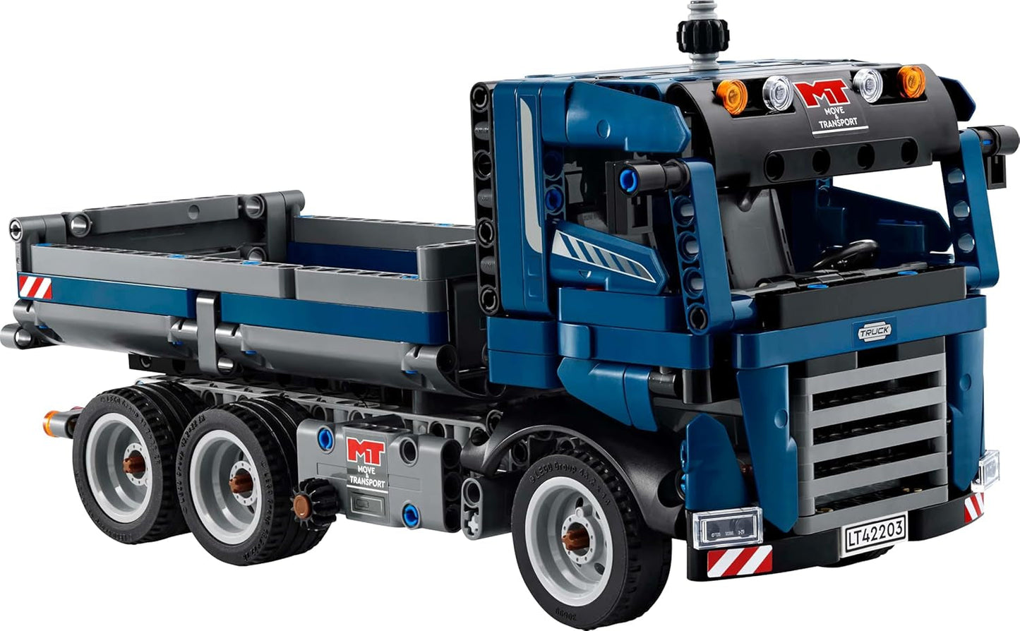 LEGO Technic Dump Truck leksak med ratt och rörlig dumper - blå byggfordon - presentidé för födelsedagar eller semester - byggset för pojkar och flickor från 9 år 42203 Byggset Besuche den LEGO-Store