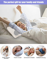 Nackkudde, sidostödskudde, kudde med memory foam, ortopedisk kudde, ergonomisk nackstödskudde för optimalt stöd Rygg- och magsidokudde (62 X 41 X 13 cm) Cervikala ortopediska kuddar Naty Shop