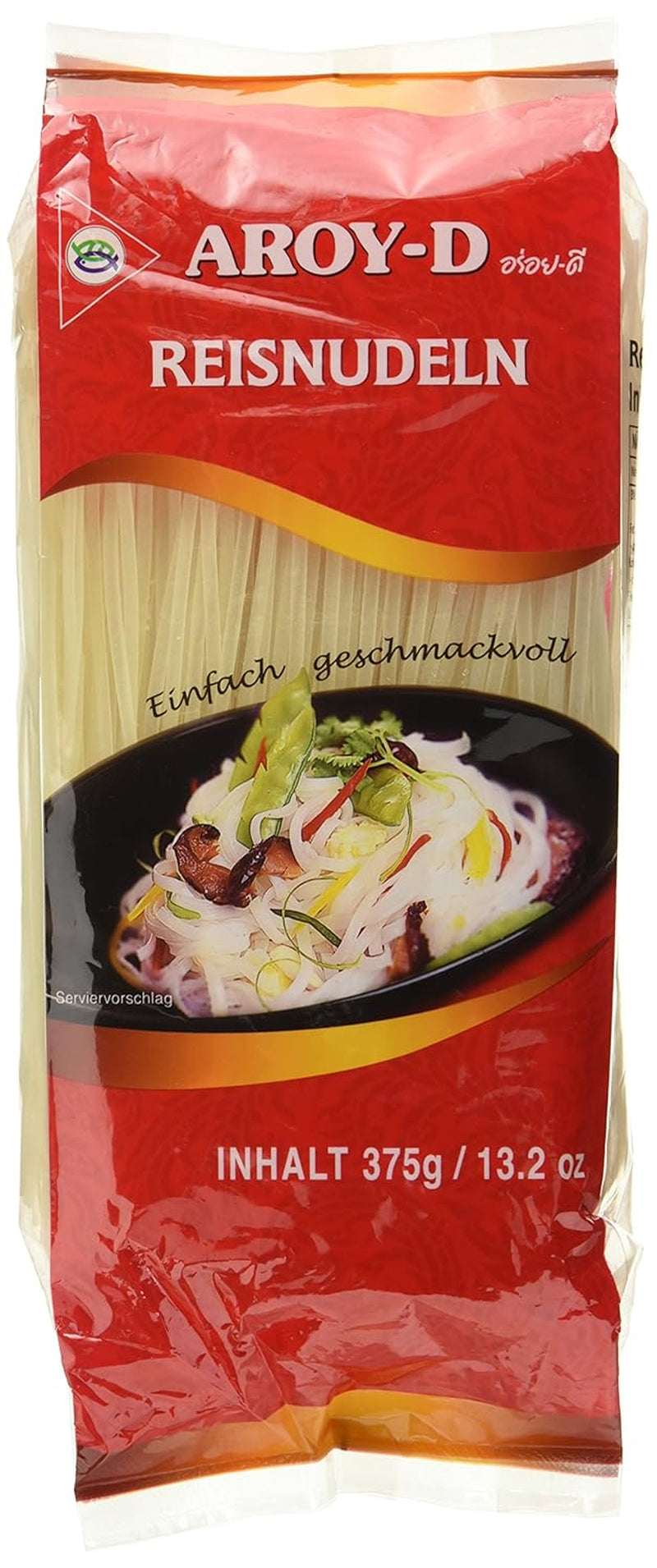 Aroy-D Risnudlar Glutenfria 3 mm förpackningar (1 förpackning x 375 g)