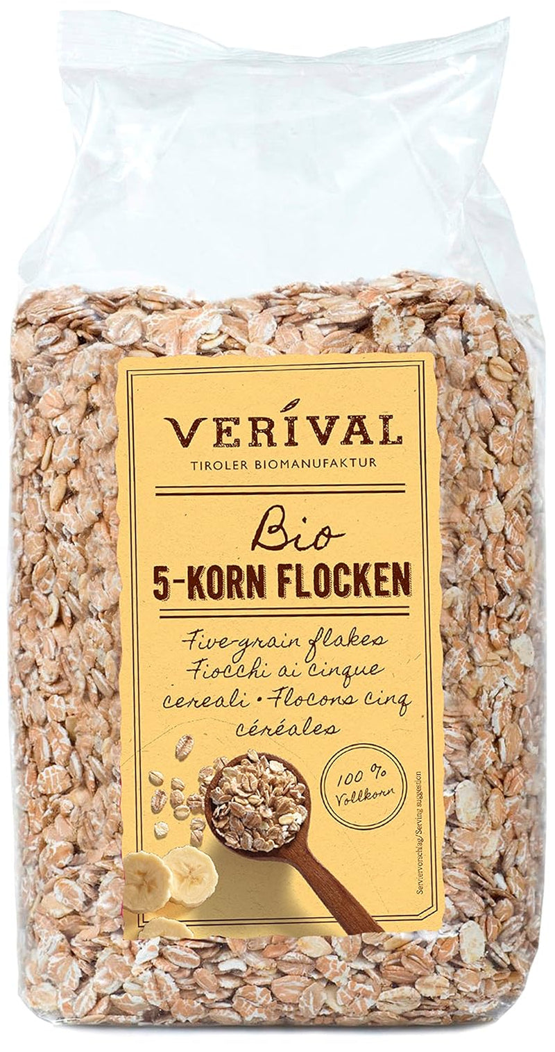 Verival 5-Korn Flocken - Bio, 6Er Pack (6 X 500 G) Spannmål Naty Shop Standardtitel