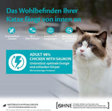 Wellness CORE 98% 12 x 85g, kyckling och lax - våt kattmat, tjock paté, spannmålsfri, naturlig, hypoallergen, hög proteinhalt, hög halt av kött