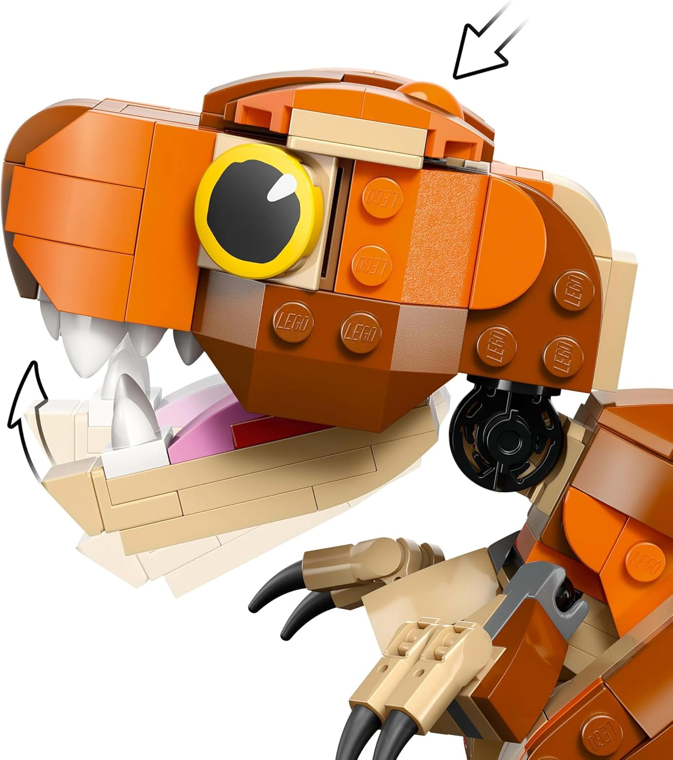 LEGO Jurassic World Little Eatie: T.Rex Byggleksak för pojkar och flickor 7 år gammal dinosauriebyggsats Presentmodell för barn med rörlig mun, huvud och svans 76967 Byggset Besuche den LEGO-Store