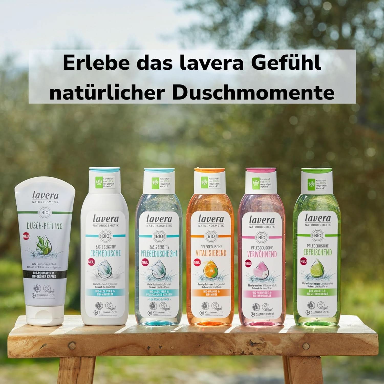 Lavera, Uppfriskande duschgel med organisk lime, 250 ml Dusch och bad Naty Shop