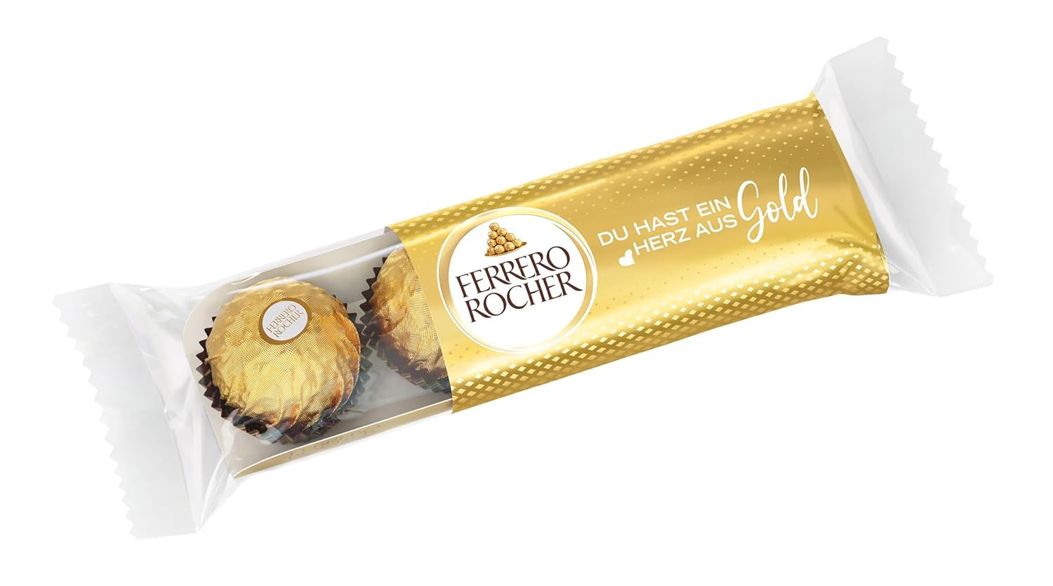 Ferrero Rocher - Krispiga och krämiga hasselnötspraliner - Alla hjärtans dag-present till honom och henne - 16 förpackningar med 4 individuella praliner