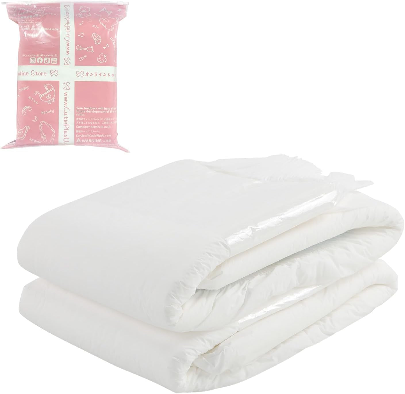 CutiePlusU vuxenblöjor, torr yta, maximal absorptionsförmåga över natten, inkontinensblöja för engångsbruk - blå, 2-pack (medium 71-96 cm)